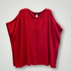 Ming Wang Oversized Red Sleeveless Tunic